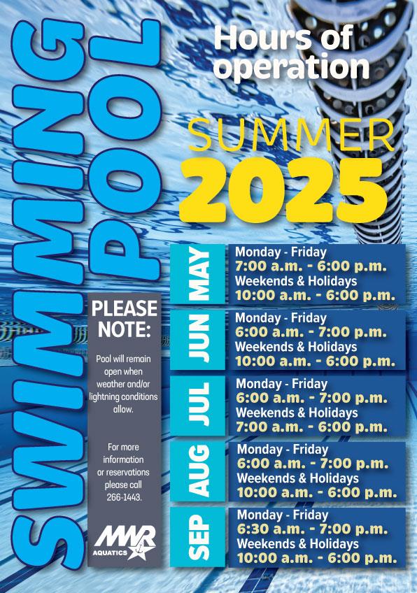 Swimming Pool Hours of Operation